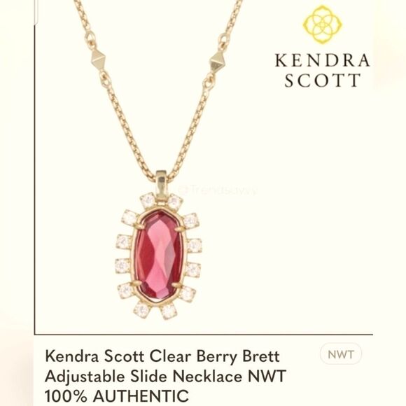 Kendra Scott Gold and Red Brett Necklace!!! NWT!!! - Picture 1 of 2